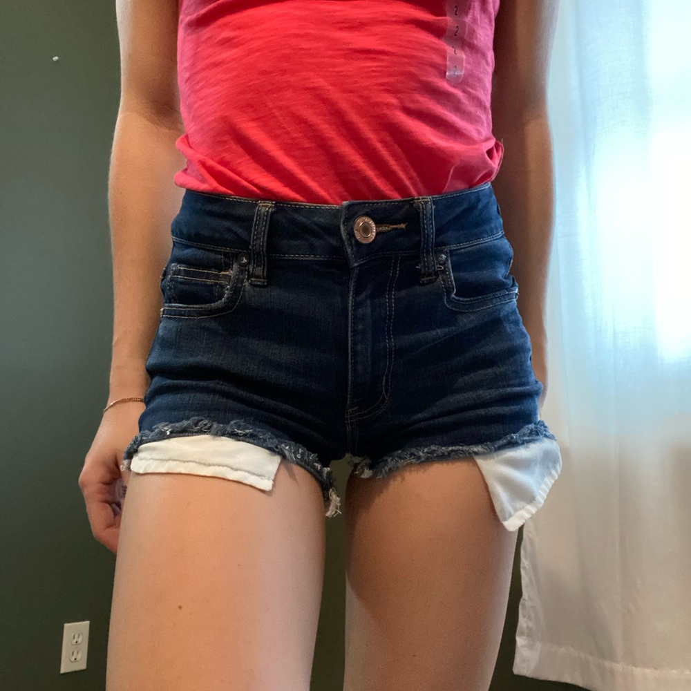 Dark wash American Eagle shorts